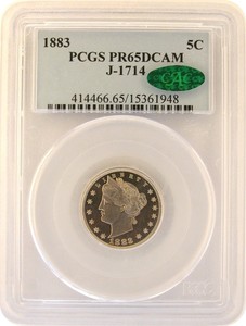 PCGS coin with Certified Acceptance Corporation sticker. CAC has added even more confidence to the coin grading process.